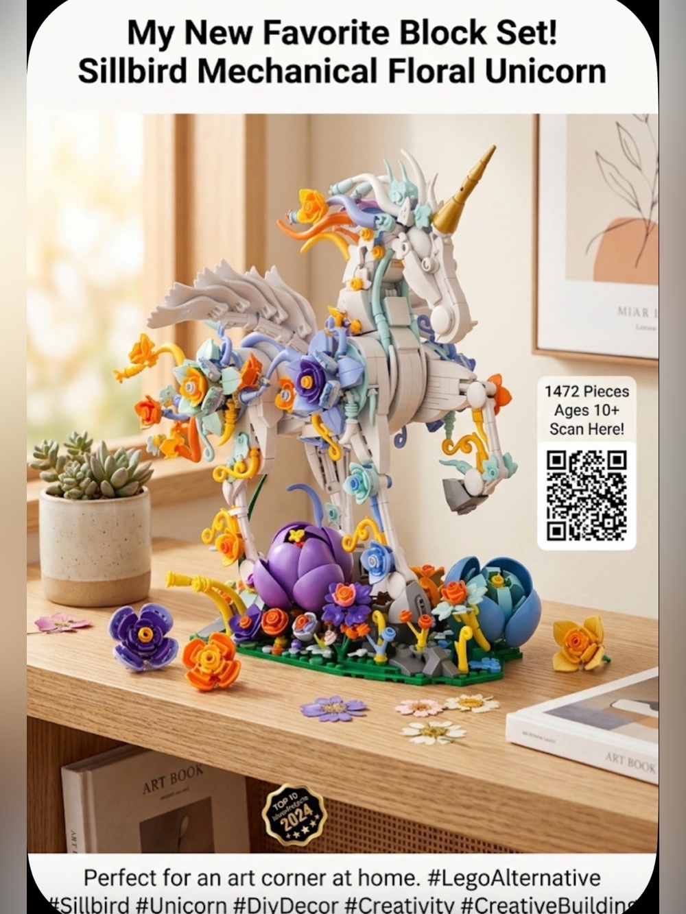 NIB Sillbird Mechanical Floral Unicorn | 1472 Pcs 🦄🌸✨